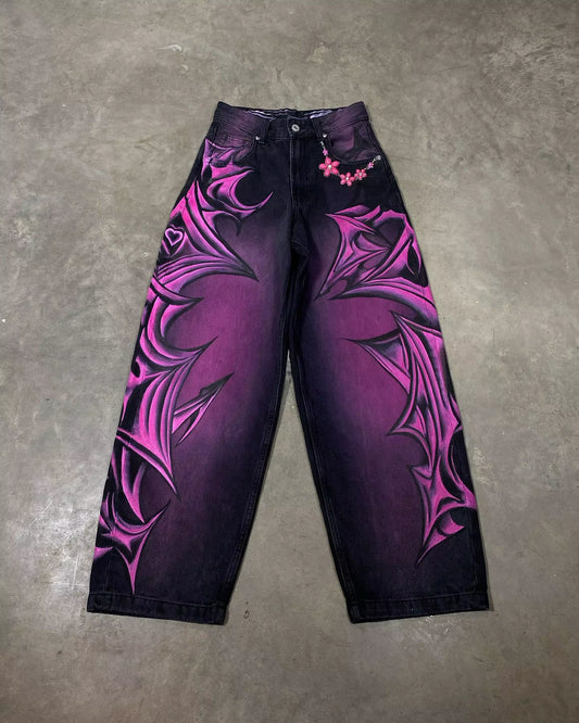 Y2K Graffiti Gothic Jeans Loose